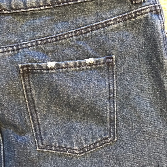 H&M Divided Denim Mini Skirt Cut Off Distressed - Picture 8 of 10